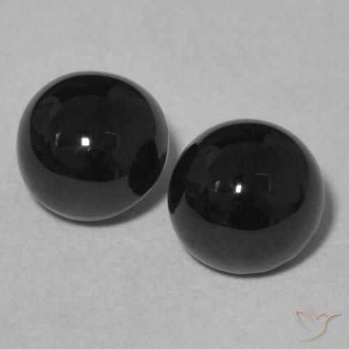 2.12ctw Naturale Nero Onice, Rotondo, Opaco