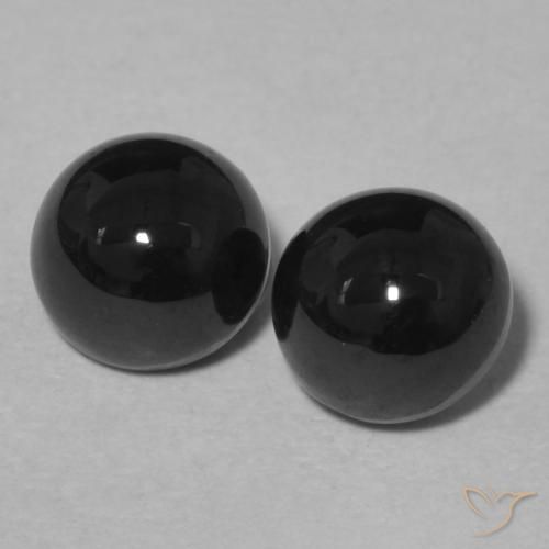2.11ctw Naturale Nero Onice, Rotondo, Opaco