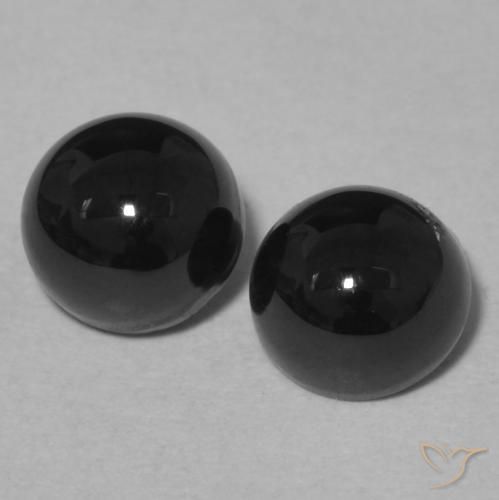 2.31ctw Naturale Nero Onice, Rotondo, Opaco