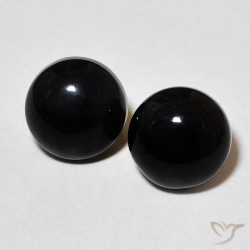 2.86ctw Naturale Nero Onice, Rotondo, Opaco