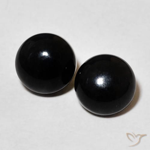 2.93ctw Naturale Nero Onice, Rotondo, Opaco