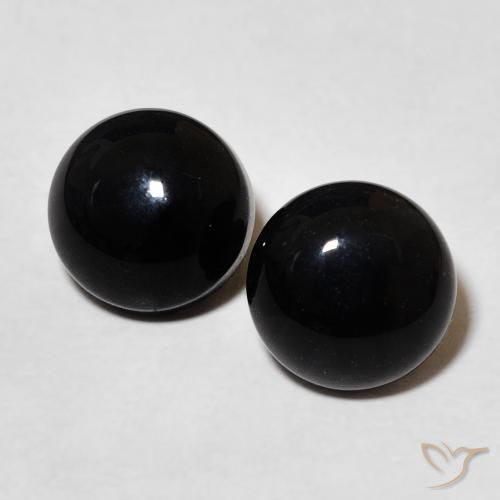 3.11ctw Naturale Nero Onice, Rotondo, Opaco