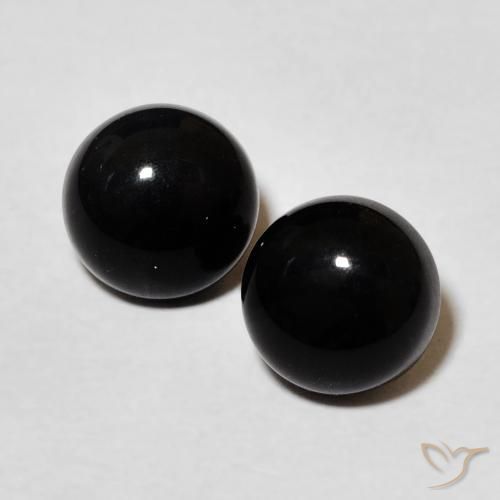 2.65ctw Naturale Nero Onice, Rotondo, Opaco