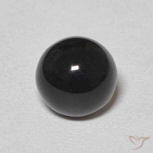 Onice Nero naturale da 1.16 ct, Rotondo, Opaco