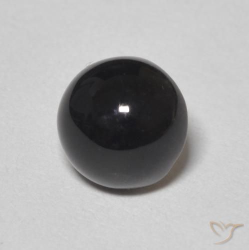 Onice Nero naturale da 1.16 ct, Rotondo, Opaco