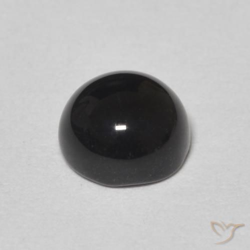 Onice Nero naturale da 1.16 ct, Rotondo, Opaco