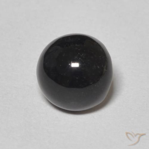 Onice Nero naturale da 1.12 ct, Rotondo, Opaco