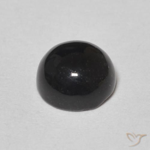 Onice Nero naturale da 1.12 ct, Rotondo, Opaco