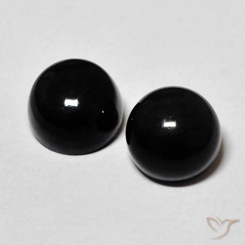 3.20ctw Naturale Nero Onice, Rotondo, Opaco