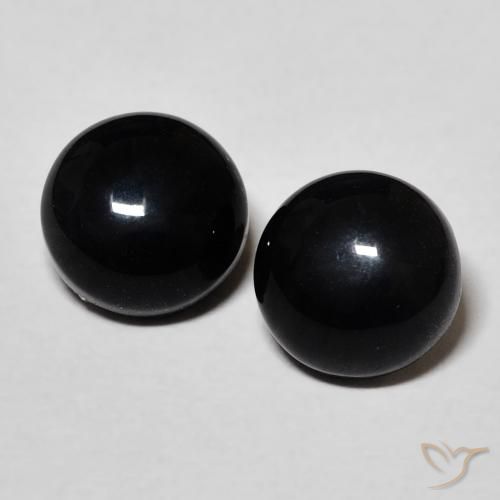 2.94ctw Naturale Nero Onice, Rotondo, Opaco