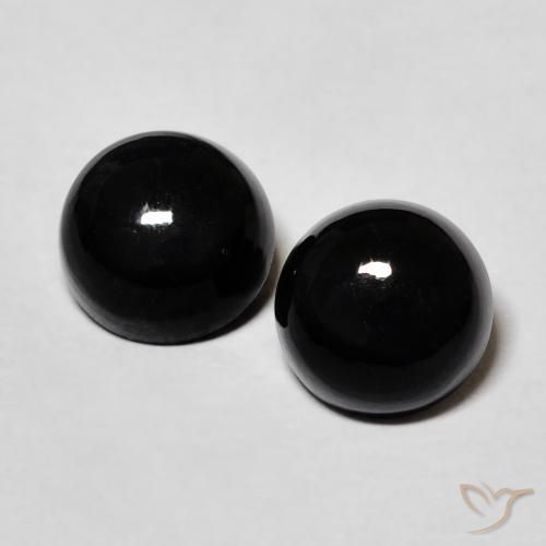 2.61ctw Naturale Nero Onice, Rotondo, Opaco