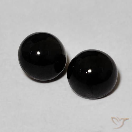 2.05ctw Naturale Nero Onice, Rotondo, Opaco