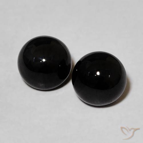 1.98ctw Naturale Nero Onice, Rotondo, Opaco