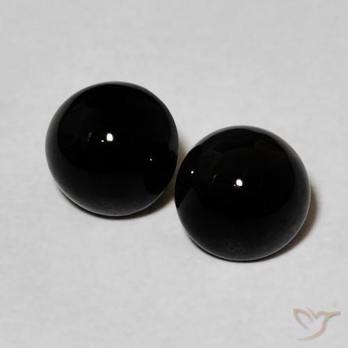 2.10ctw Naturale Nero Onice, Rotondo, Opaco