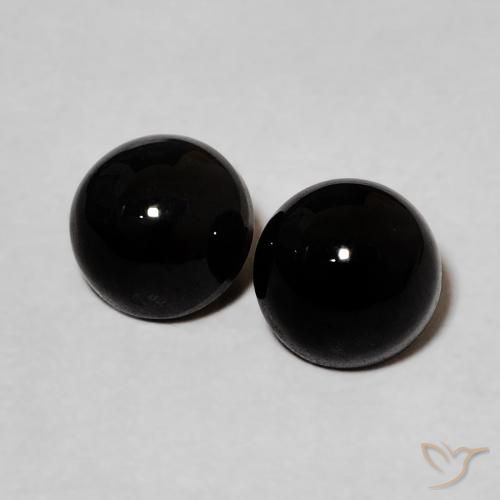 1.98ctw Naturale Nero Onice, Rotondo, Opaco