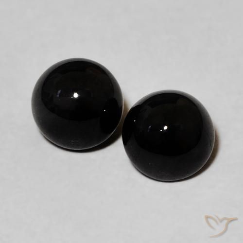 1.96ctw Naturale Nero Onice, Rotondo, Opaco