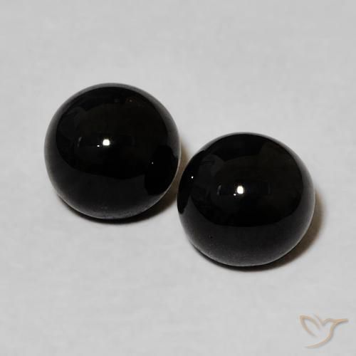 2.33ctw Naturale Nero Onice, Rotondo, Opaco