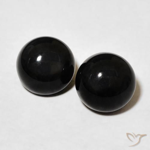 2.83ctw Naturale Nero Onice, Rotondo, Opaco