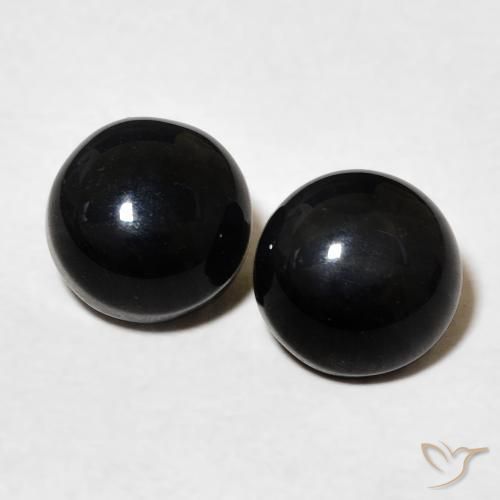 3.07ctw Naturale Nero Onice, Rotondo, Opaco