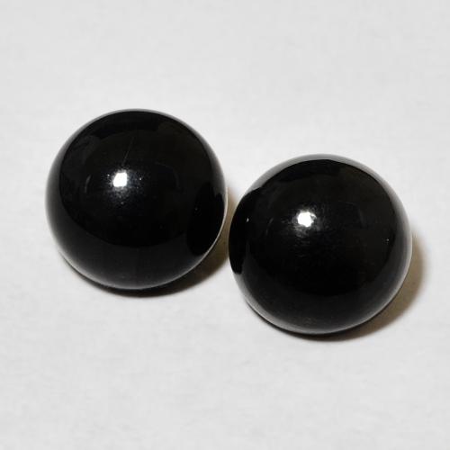 2.84ctw Naturale Nero Onice, Rotondo, Opaco