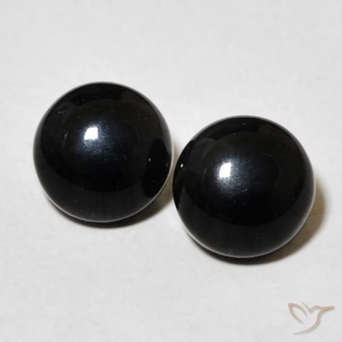 3.07ctw Naturale Nero Onice, Rotondo, Opaco