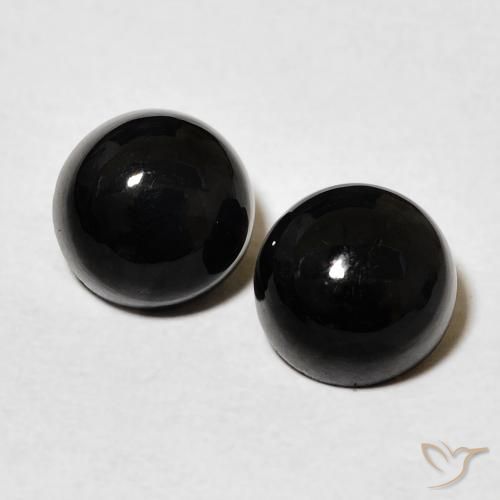3.14ctw Naturale Nero Onice, Rotondo, Opaco