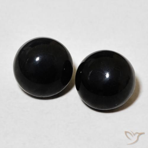 2.90ctw Naturale Nero Onice, Rotondo, Opaco