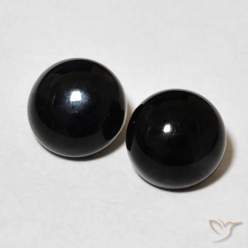 2.89ctw Naturale Nero Onice, Rotondo, Opaco