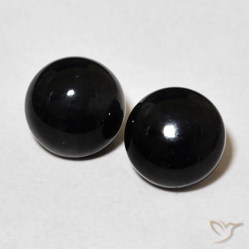 2.78ctw Naturale Nero Onice, Rotondo, Opaco, Photo A