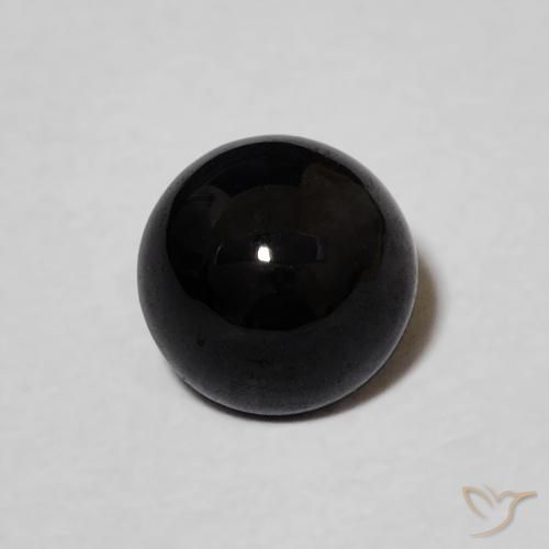 1.01ct Naturale Nero Onice, Rotondo, Opaco