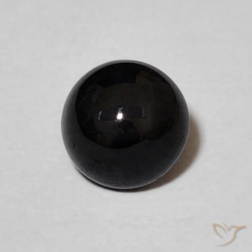 Onice Nero naturale da 1.01 ct, Rotondo, Opaco