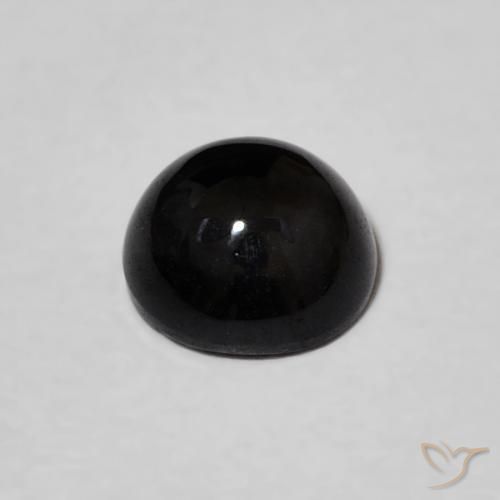 Onice Nero naturale da 1.01 ct, Rotondo, Opaco