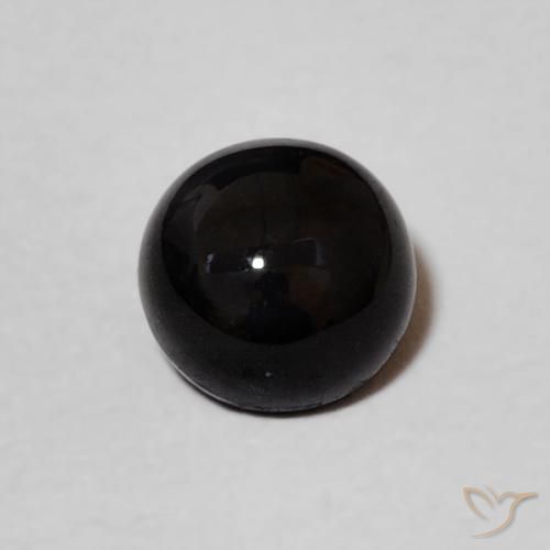 1.03ct Naturale Nero Onice, Rotondo, Opaco