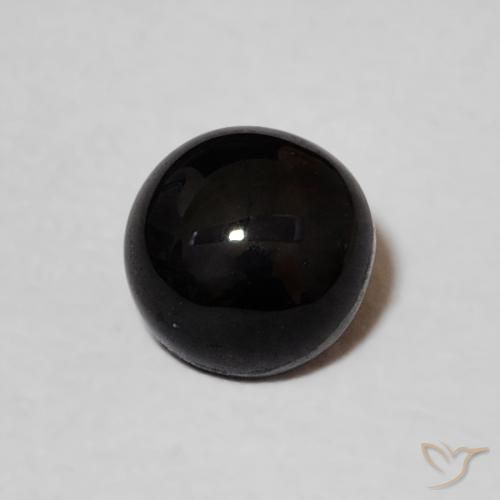 Onice Nero naturale da 1.03 ct, Rotondo, Opaco