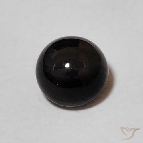 0.99ct Naturale Nero Onice, Rotondo, Opaco