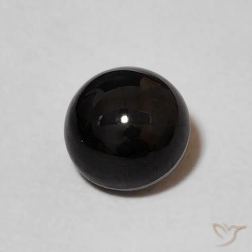Onice Nero naturale da 0.99 ct, Rotondo, Opaco