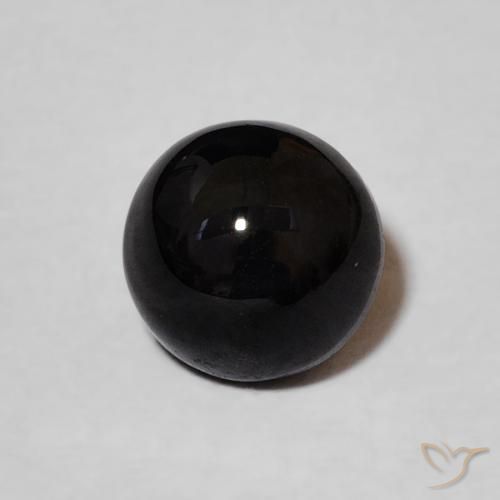 1.23ct Naturale Nero Onice, Rotondo, Opaco