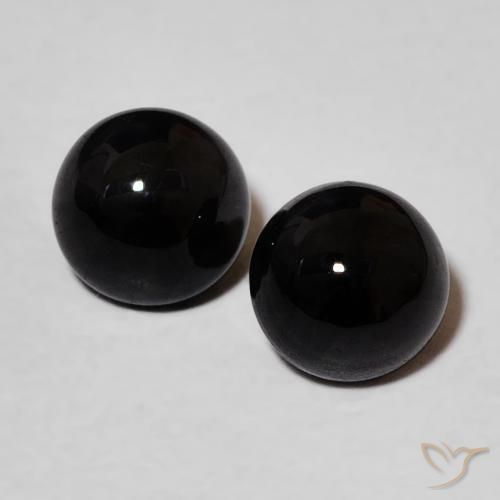 1.96ctw Naturale Nero Onice, Rotondo, Opaco