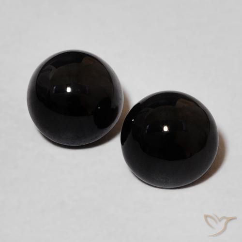 2.05ctw Naturale Nero Onice, Rotondo, Opaco