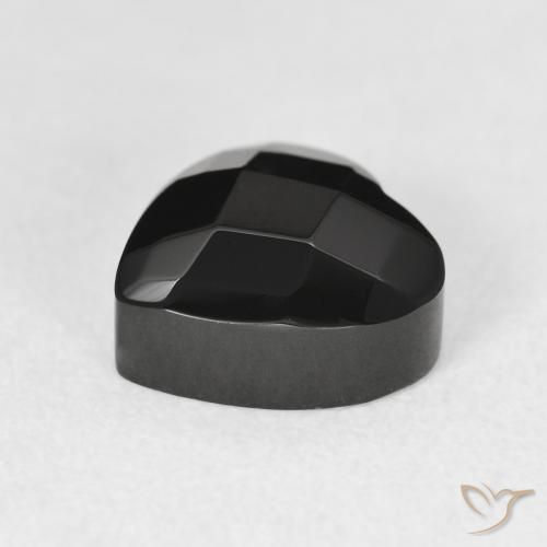Onice Nero naturale da 4.40 ct, Cuore, Opaco