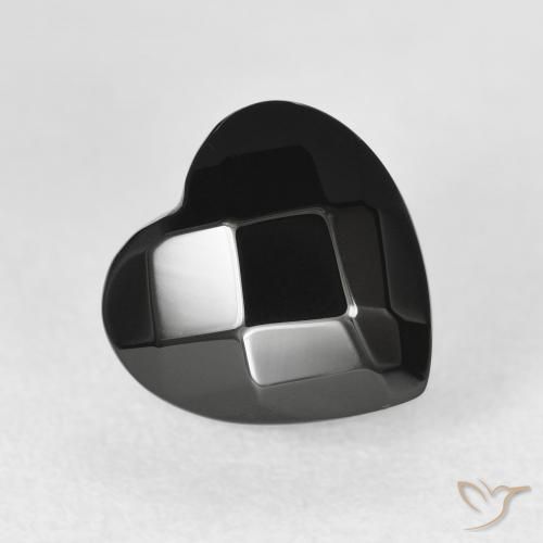Onice Nero naturale da 4.36 ct, Cuore, Opaco