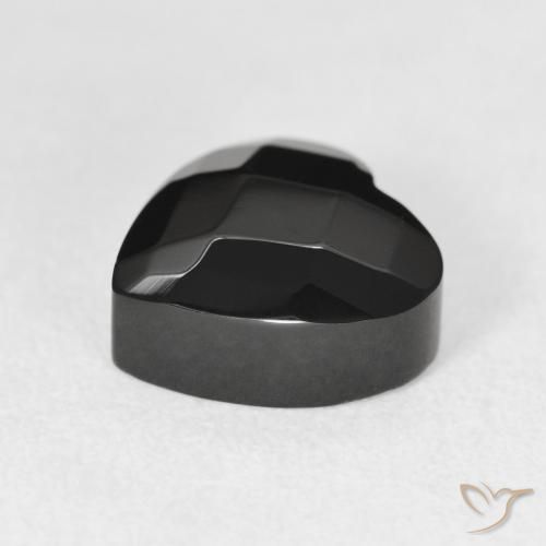 Onice Nero naturale da 4.36 ct, Cuore, Opaco