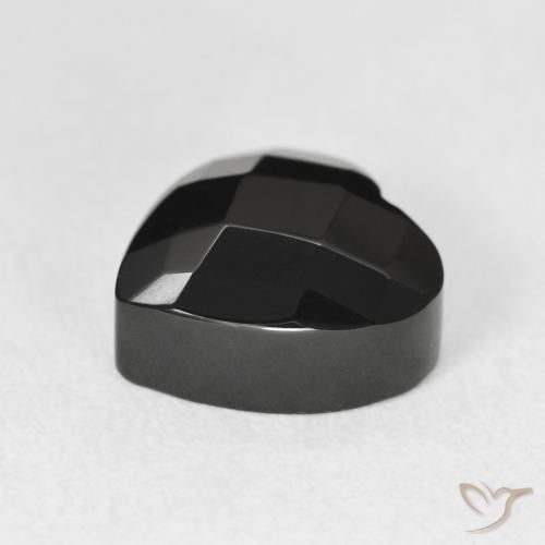 Onice Nero naturale da 4.46 ct, Cuore, Opaco