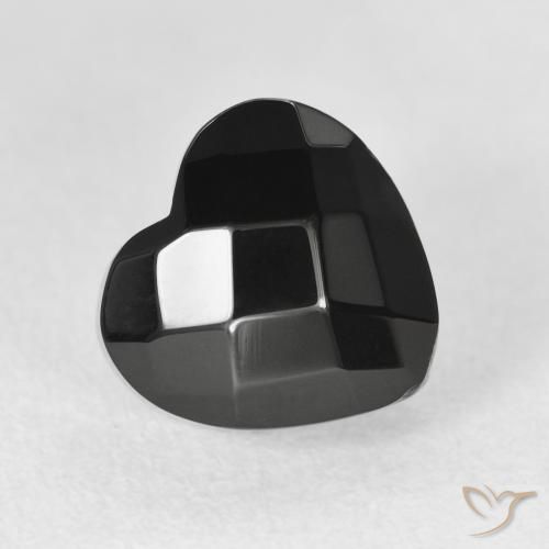 Onice Nero naturale da 4.31 ct, Cuore, Opaco