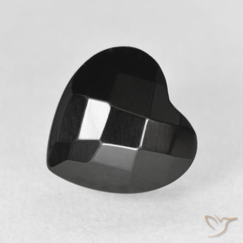 Onice Nero naturale da 4.46 ct, Cuore, Opaco