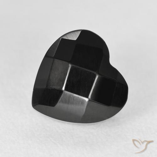 Onice Nero naturale da 4.12 ct, Cuore, Opaco