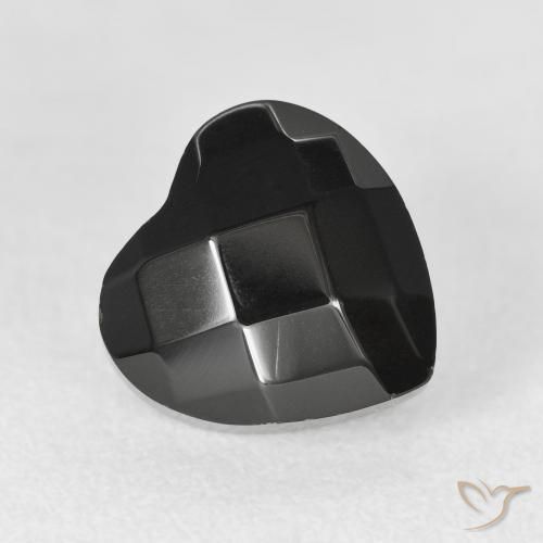 Onice Nero naturale da 3.90 ct, Cuore, Opaco
