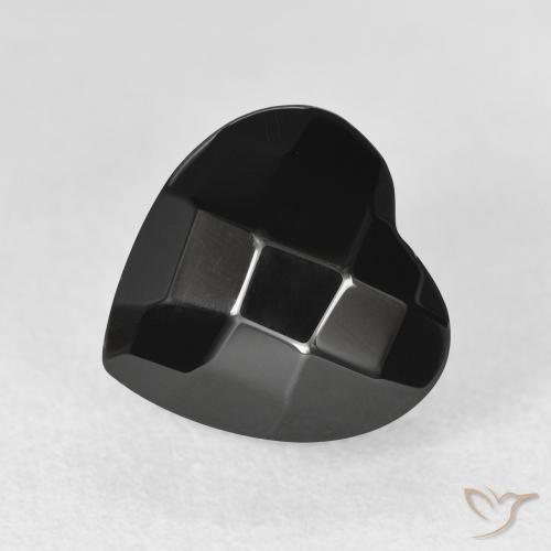 Onice Nero naturale da 4.14 ct, Cuore, Opaco