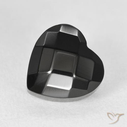 4.19ct Naturale Nero Onice, Cuore, Opaco