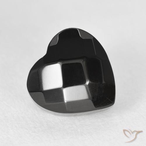 4.20ct Naturale Nero Onice, Cuore, Opaco